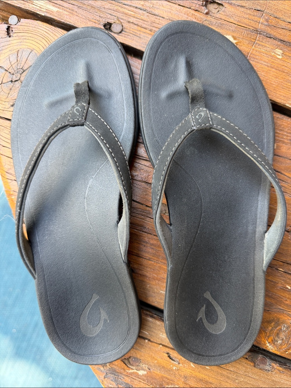 OluKai Black Women’s Flip Flop Sandals - LIKE NEW - Picture 6 of 7